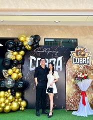 Backdrop trang trí khai trương phòng Gym