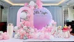 Trang Trí Đầy Tháng Cho Bé Gái Đơn Giản