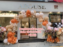 Trang trí khai trương cổng bóng khai trương Hà Nội đẹp