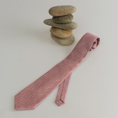 Bamboo rosewood pink silk tie