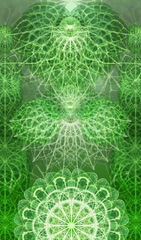 Anthurium green silk fabric