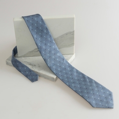 Diamond powder blue silk tie