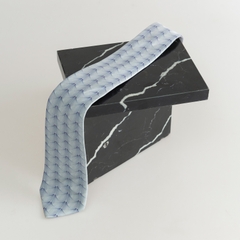 Mountain grey silk tie