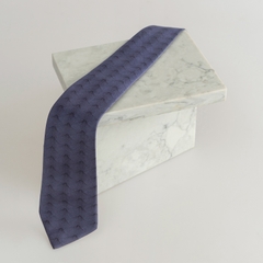 Mountain indigo silk tie