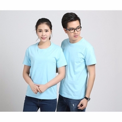 Áo Thun Trơn Màu Xanh Biển 35/65