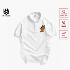 Áo Polo In Hình Logo Chó Nâu DC222 Phong Cách Hàn Quốc.