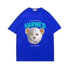 Áo thun unisex tay ngắn nam nữ form rộng Gấu WARNED 936