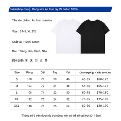 Áo Thun Tay Lỡ Unisex Cotton 100 Form Rộng Tượng nữ 868.