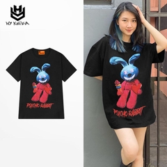 Áo Thun Tay Lỡ HY KOREA Phom Rộng Unisex nam nữ 45-80kg Spycho Rabbit TLLC48