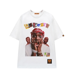 Áo thun tay lỡ nam nữ form rộng unisex, Vải cotton 75% co giãn 4 chiều, in hình LiLyachty DC243.