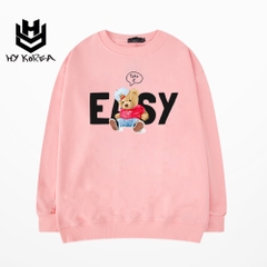 Áo Sweater nữ HY KOREA Chất Nỉ Bông In Hình Gấu Easy 452 Form Rộng