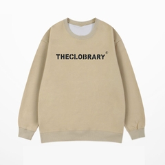 Áo Sweater nỉ bông unisex In Chữ THECLOBRARY 683 Form Rộng