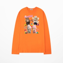 Áo Thun Tay Dài HY KOREA Gấu Labubu 1666 Form Rộng Unisex Freesize