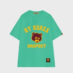Áo thun tay lỡ HY KOREA nam nữ form rộng in hình Gấu Dropout 517