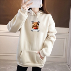 Áo Hoodie Nỉ Trơn Unisex basic, áo khoác nỉ trơn nam nữ form rộng Gấu dumb DC288 - Haihaishop