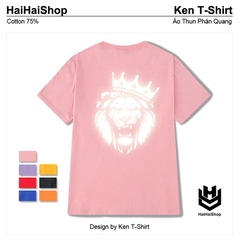 Áo Thun Phản Quang LionKing Cotton 75%, Áo Thun Form Rộng Unisex, Áo Thun Nam Nữ Đẹp HaiHaiShop, Ken T-Shirt.