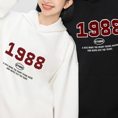 Áo Hoodie Couple Nam Nữ in hình 1988 HY KOREA  807 Vải Nỉ Bông