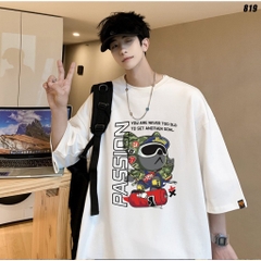 Áo phông form rộng Chó hiphop Passion 819 unisex nam nữ tay lỡ HY KOREA