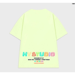 Áo phông nam nữ unisex form rộng tay lỡ basic HYSTUDIO pastel 1103