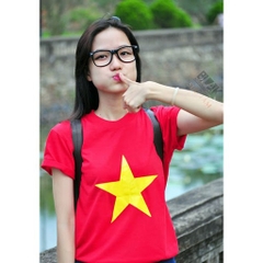 TNDC203 Áo Thun Cờ Đỏ Sao Vàng, Áo Thun Lá Cờ Việt Nam