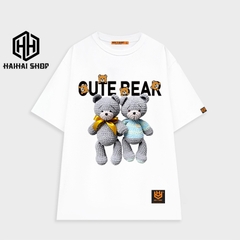 Áo phông cute tay lỡ form rộng unisex in hình Cute Bear 464