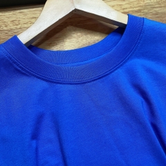 Áo Thun Tay Lỡ UNDERBROKEN Cotton Cổ tròn Màu Xanh