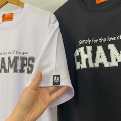 TLDC23 Áo Thun Lỡ In Decal Hàn Quốc Champs