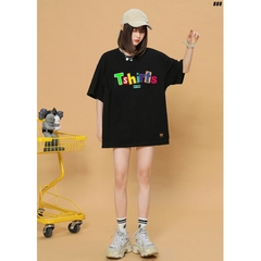 Áo thun nam nữ tay lỡ unisex form rộng Chữ Tshirts 880.