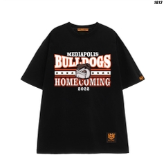 Áo thun tay lỡ cotton 75 form rộng Bulldogs 1012 HY KOREA