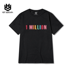 Áo Thun Tay Lỡ Unisex HY Korea Form Rộng Vải Cotton 100 In Hình 1 Million 538.