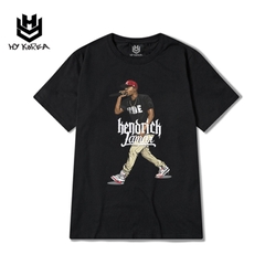 Áo Thun Tay Lỡ 100 Cotton HY Korea In Hình rapper mũ đỏ 547 Form Rộng