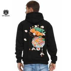 Áo Hoodie HY KOREA Nữ Nam Khoác Nỉ Form Rộng Kiểu Sweater Unisex In Hình Chíp Mây DC148.