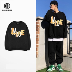 Áo Sweater form rộng nam nữ nỉ bông unisex In Chữ Life băng keo 687