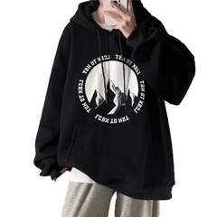 Áo khoác nỉ nam nữ Áo sweater hoodie nam nữ from rộng hình Núi DC303