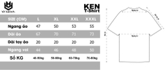 Áo thun tay ngắn form rộng vải cotton 75 unisex Trái tim 1025