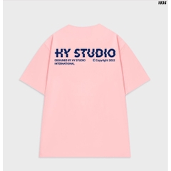 Áo thun tay lỡ nam nữ form rộng HY STUDIO INTERNATIONAL 1036