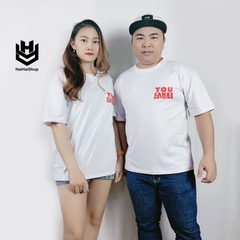 Áo Thun Tay Lỡ Phom Rộng Freesize 45 - 80Kg, Unisex Nam Nữ, Chất Liệu Cotton 75%, Dày Bền Đẹp, HaiHaiShop, You Can Be