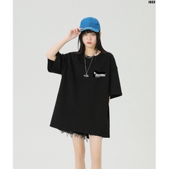 Áo thun form rộng nam nữ tay lỡ HY KOREA Hong 1033
