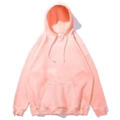 Áo Hoodie Trơn Màu Hồng Tôm