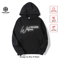 Áo Hoodie Nữ Nam Khoác Nỉ Form Rộng Kiểu Sweater Unisex In Hình Phản Quang What Ever 85