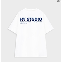 Áo thun tay lỡ nam nữ form rộng HY STUDIO INTERNATIONAL 1036