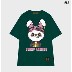 Áo thun nam nữ unisex Thỏ Bad Bunny 802 form rộng tay lỡ HY KOREA
