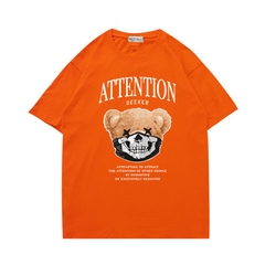 Áo thun nam nữ unisex tay ngắn form rộng Gấu ATTENTION 934