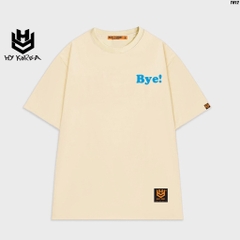 Áo thun HY KOREA logo thêu tay lỡ form rộng nam nữ Hi Bye 11,12