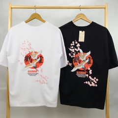 TL24 Áo Thun Tay Lỡ Unisex ĐÀO VÀ CÒ