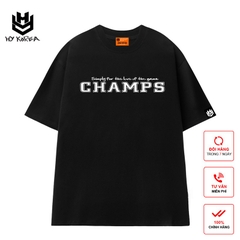 TLDC23 Áo Thun Lỡ In Decal Hàn Quốc Champs