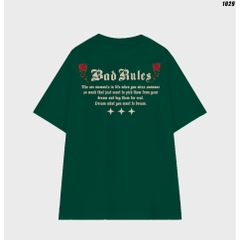 Áo thun form rộng nam nữ tay lỡ Bad Rules 1029 HY KOREA