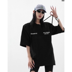 Áo thun tay lỡ nam nữ form rộng HY STUDIO INTERNATIONAL 1036