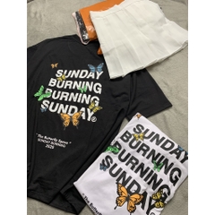TL33 Áo Thun Tay Lỡ Unisex SUNDAY BURNING
