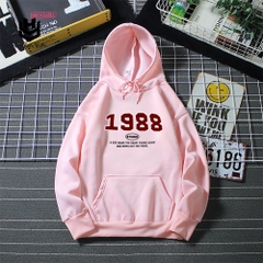 Áo Hoodie Couple Nam Nữ in hình 1988 HY KOREA  807 Vải Nỉ Bông